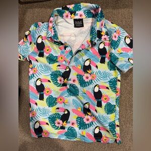 Golf gods kids Tropical golf polo